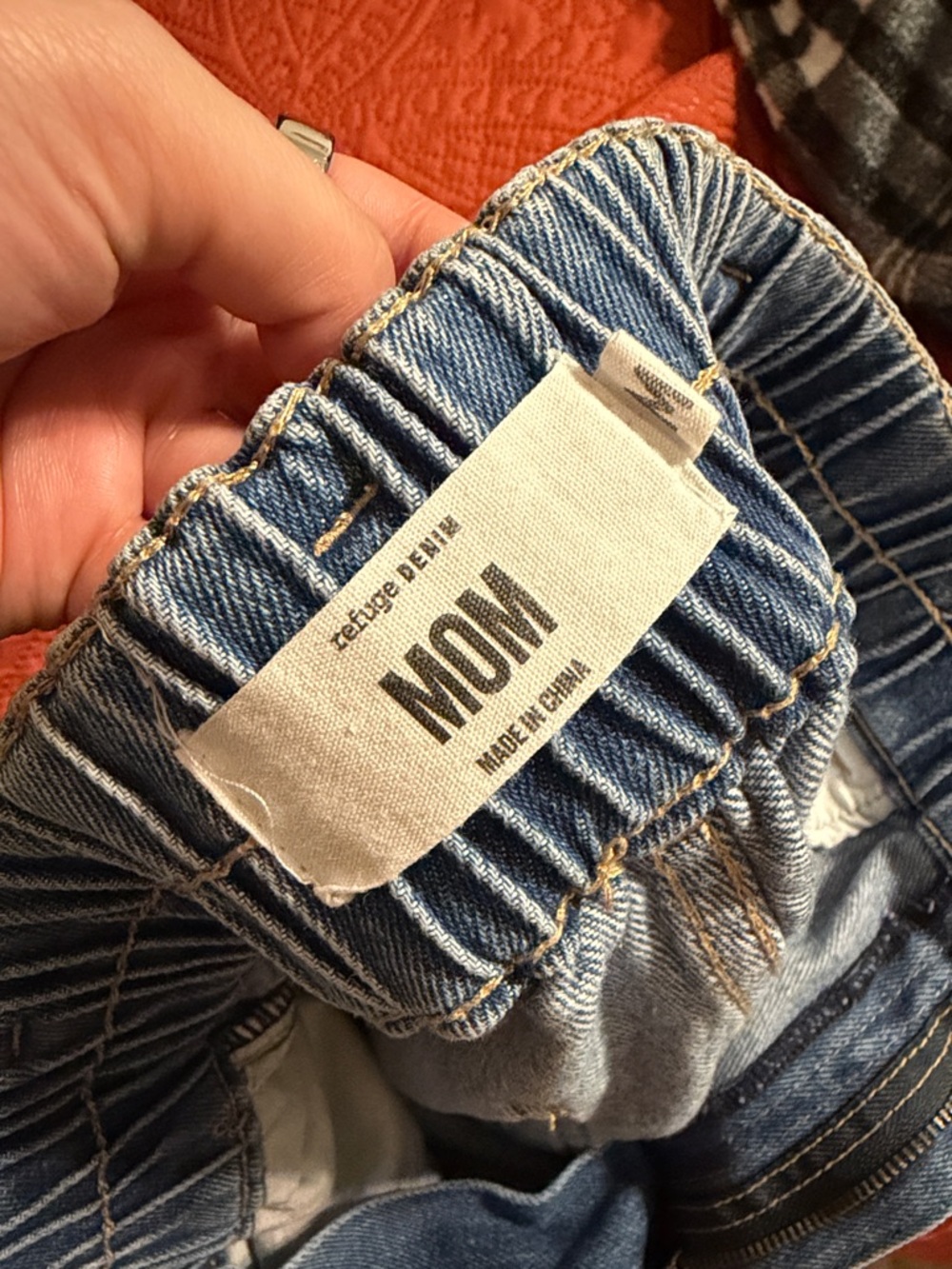 refuge Blue Mom Ankle Crop Jeans